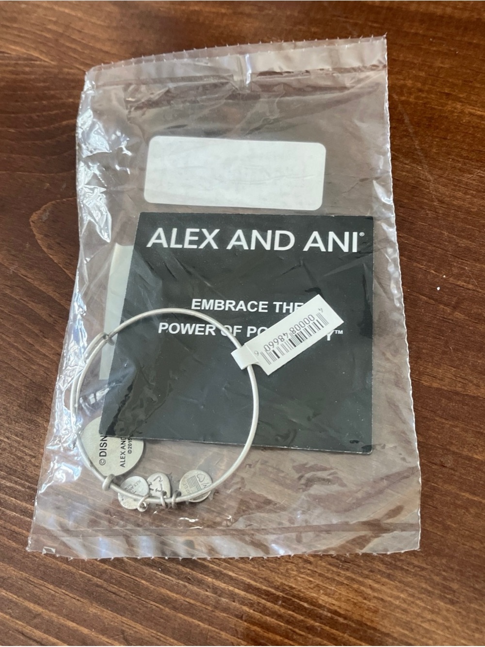 Alex and Ani Disney DVC Member Silver Tone Charm Bangle Bracelet unopened